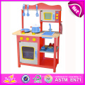 2014 nueva cocina de madera del juego, cocina popular del juego del juguete de los niños, niños calientes de la venta fijaron la fábrica W10c045r de la cocina del juego de los niños